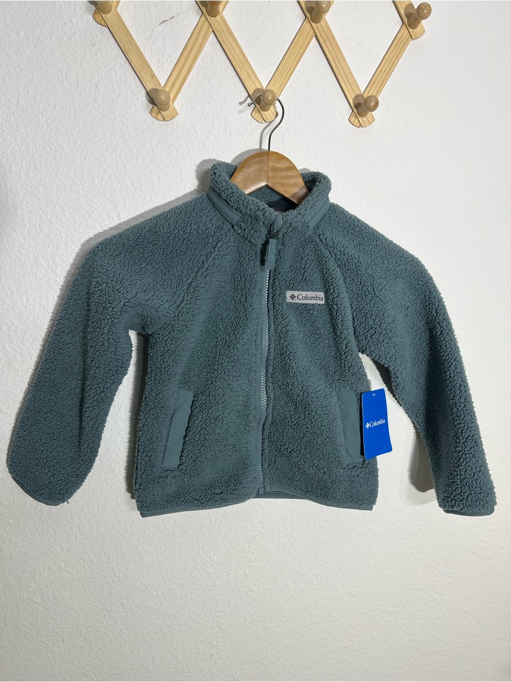 COLUMBIA • Sherpa Fleece Jacket Rugged Ridge II Green Full Zip size XXS (4/5)